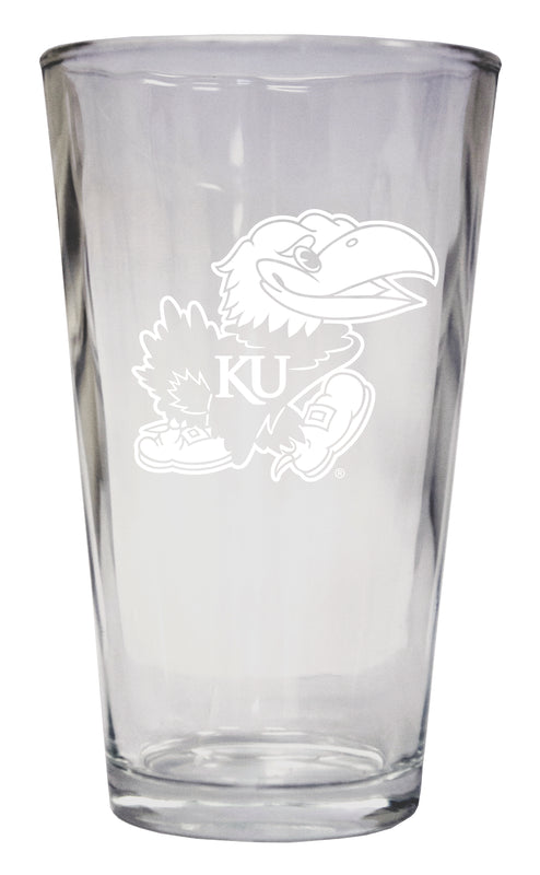 Kansas Jayhawks Officially Licensed 16 oz Pint Glass Engraved