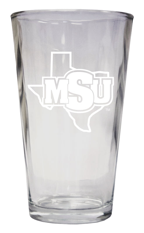 Midwestern State University Mustangs Officially Licensed 16 oz Pint Glass Engraved