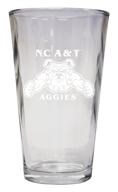 North Carolina A&T State Aggies Officially Licensed 16 oz Pint Glass Engraved