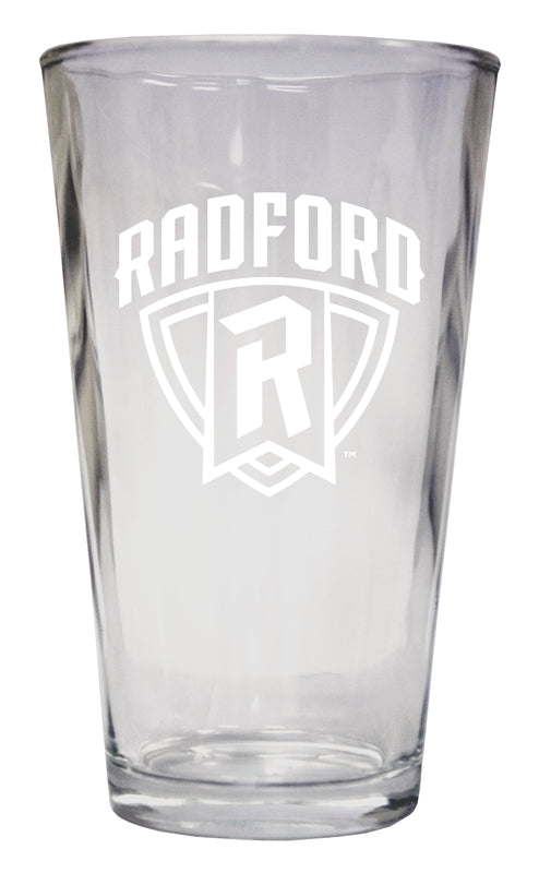 Radford University Highlanders Officially Licensed 16 oz Pint Glass Engraved