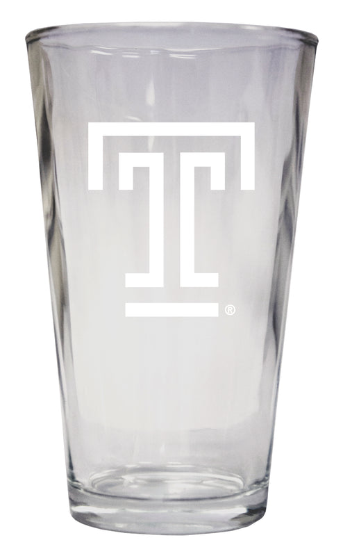 Temple University Officially Licensed 16 oz Pint Glass Engraved