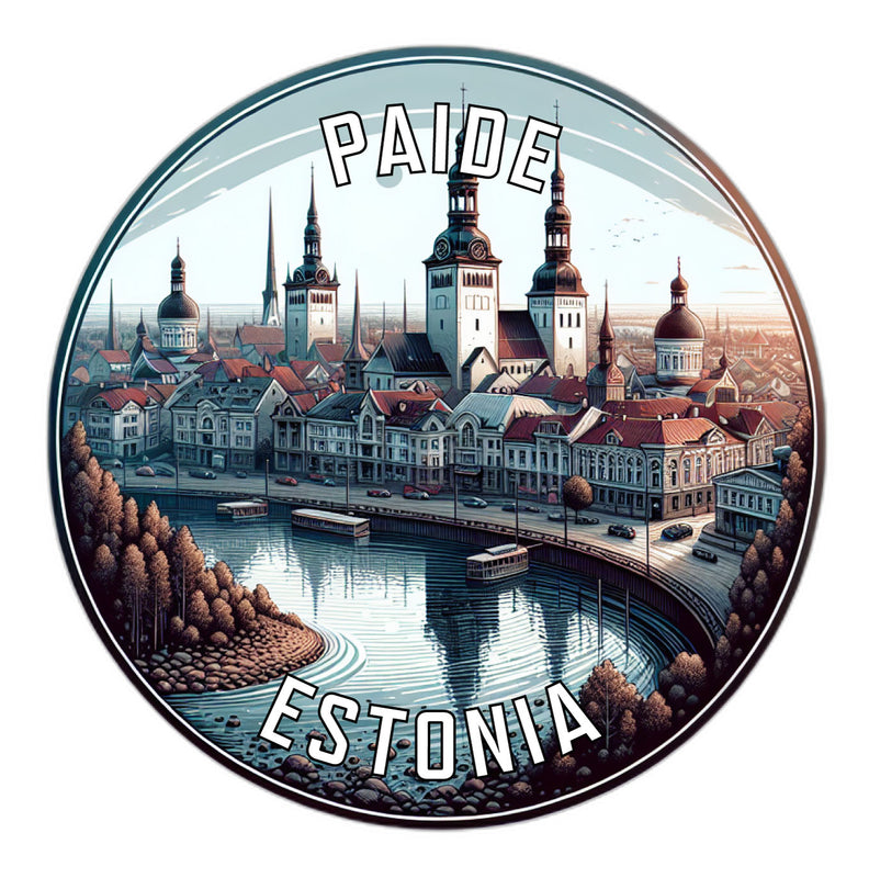 Paide Estonia Souvenir Die Cut Flat Magnet 2-Inch