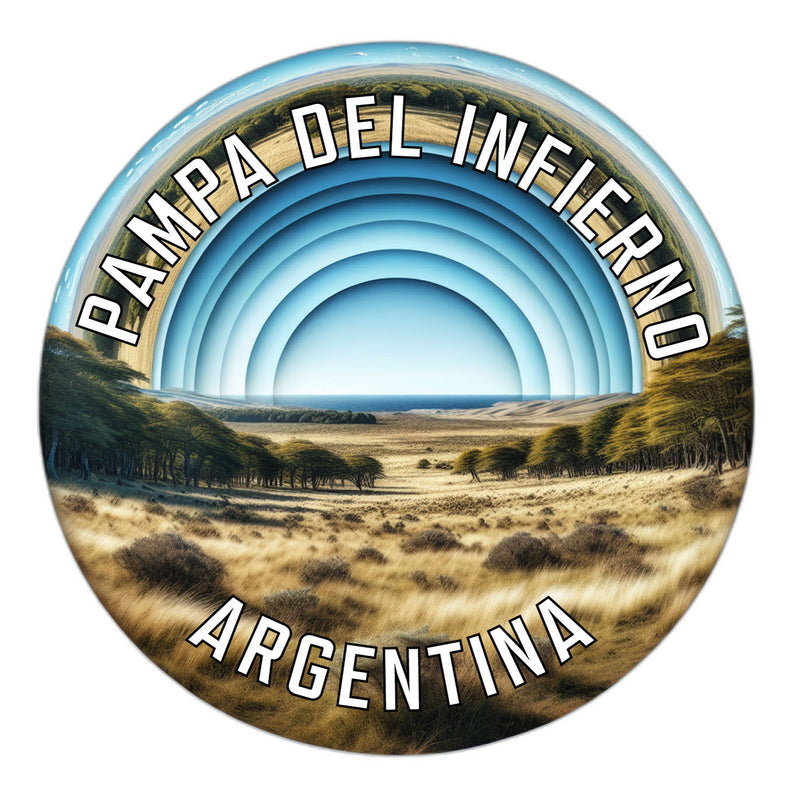 Pampa del Infierno Argentina Souvenir Die Cut Flat Magnet 2-Inch