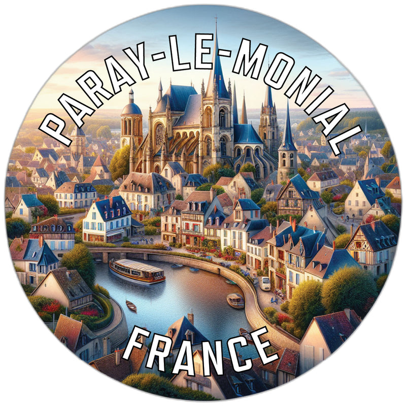 Paray le Monial France Souvenir Die Cut Flat Magnet 6-Inch