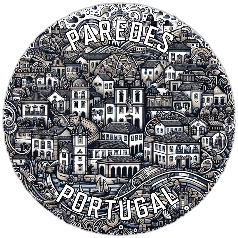 Paredes Portugal Souvenir Die Cut Flat Magnet 6-Inch
