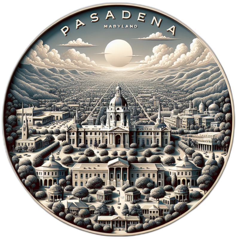 Pasadena Maryland Souvenir Die Cut Flat Magnet 2-Inch