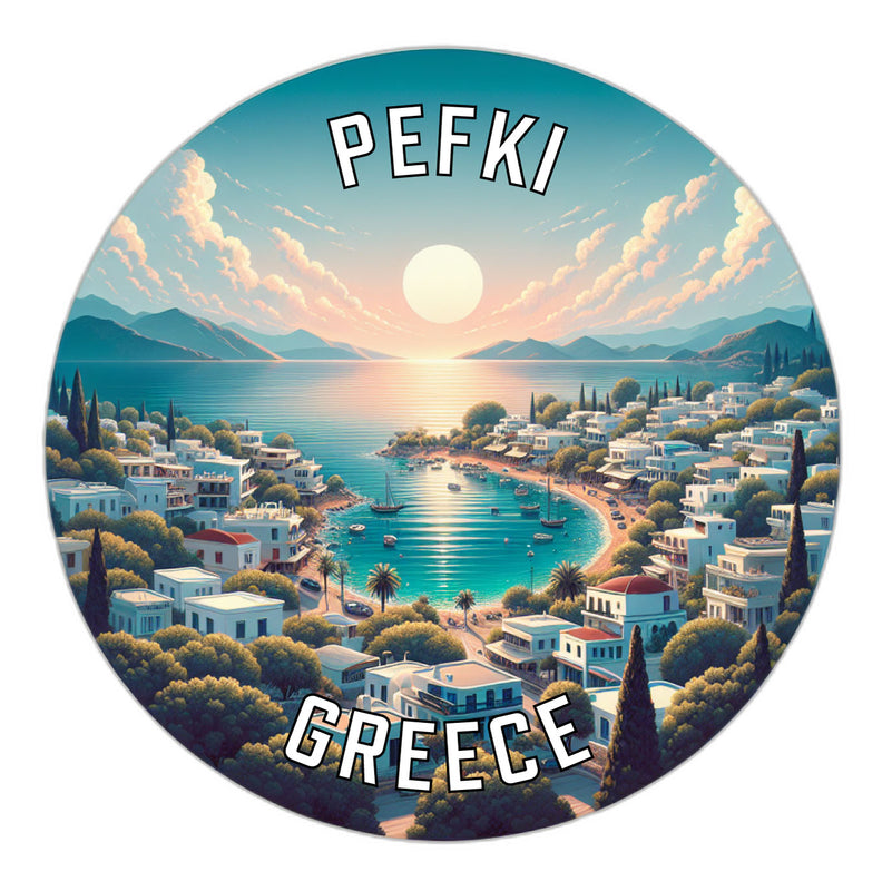 Pefki Greece Souvenir Die Cut Flat Magnet 2-Inch