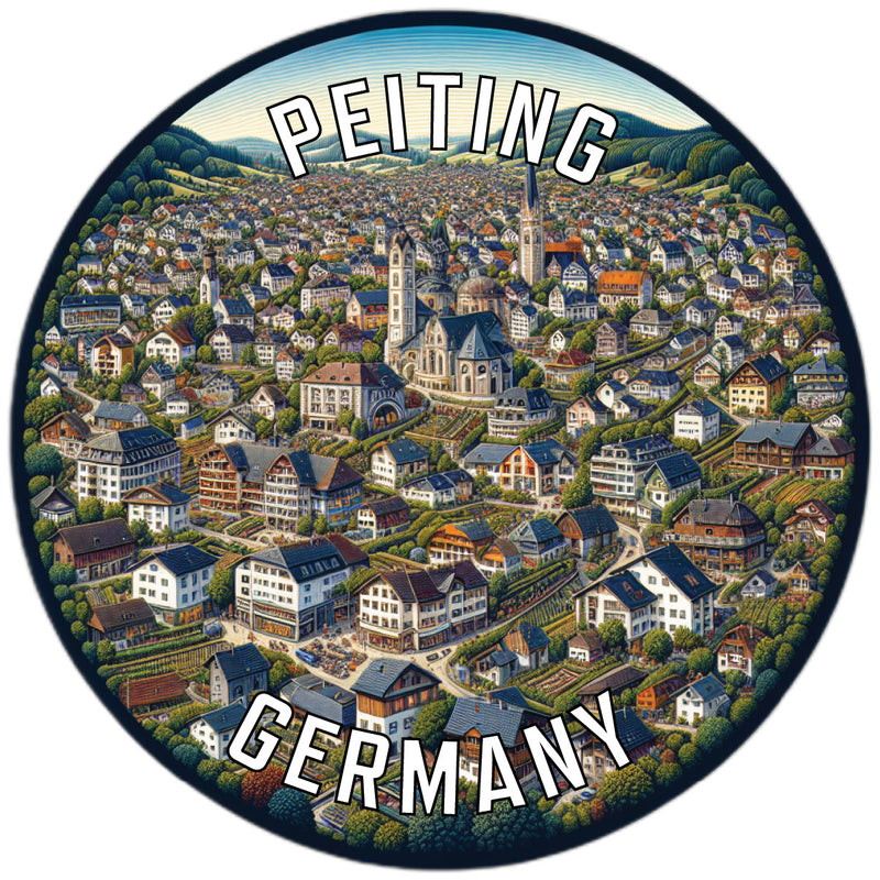 Peiting Germany Souvenir Vinyl Decal Sticker 6-Inch