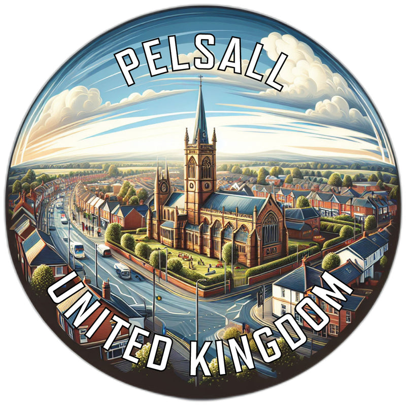 Pelsall United Kingdom Souvenir Die Cut Flat Magnet 2-Inch