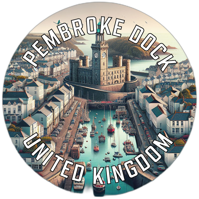 Pembroke Dock United Kingdom Souvenir Die Cut Flat Magnet 2-Inch