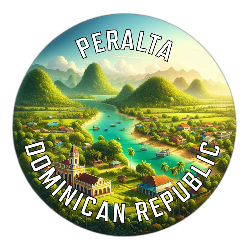Peralta Dominican Republic Souvenir Die Cut Flat Magnet 6-Inch