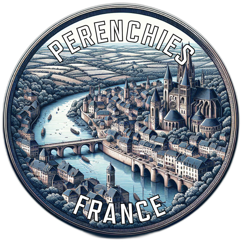 Perenchies France Souvenir Vinyl Decal Sticker 6-Inch