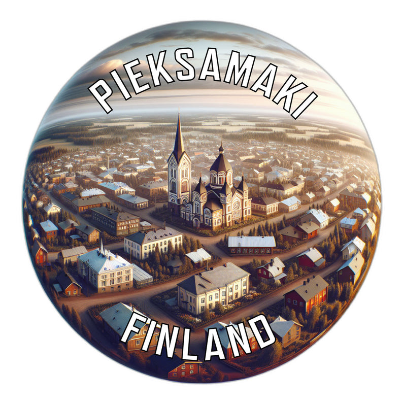 Pieksamaki Finland Souvenir Die Cut Flat Magnet 4-Inch