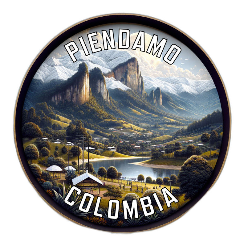 Piendamo Colombia Souvenir Die Cut Flat Magnet 6-Inch