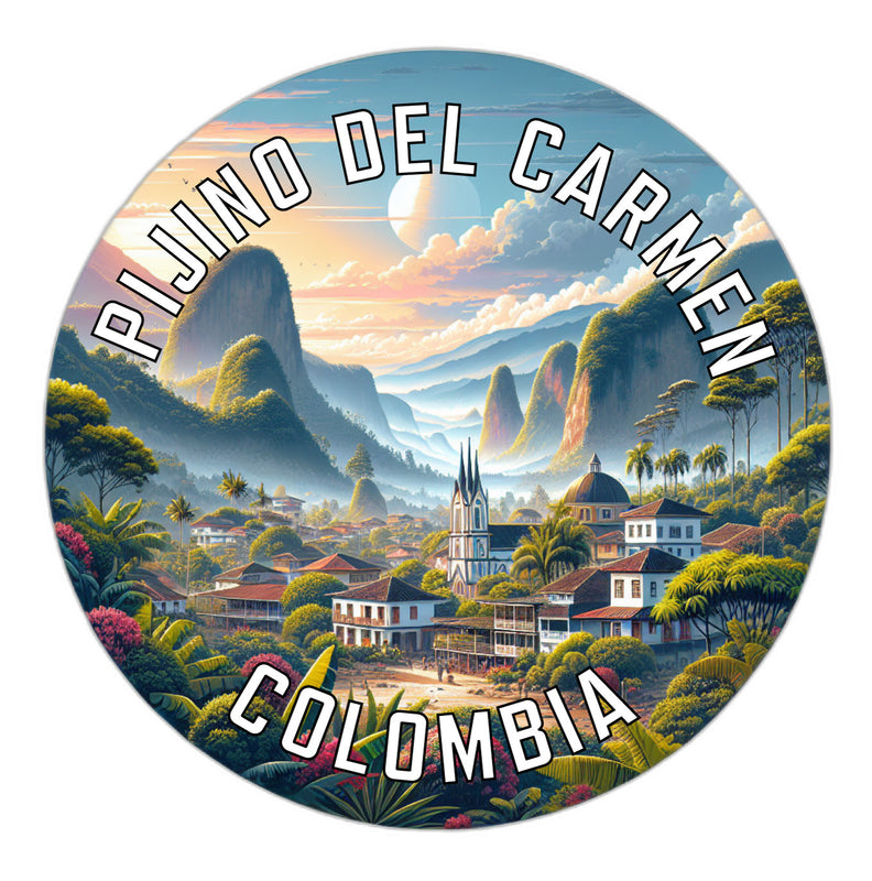 Pijino del Carmen Colombia Souvenir Die Cut Flat Magnet 2-Inch