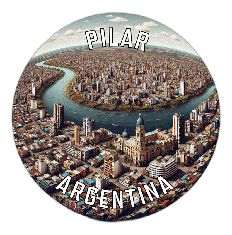 Pilar Argentina Souvenir Die Cut Flat Magnet 2-Inch
