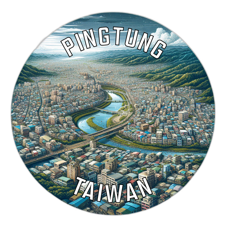 Pingtung Taiwan Souvenir Vinyl Decal Sticker 6-Inch