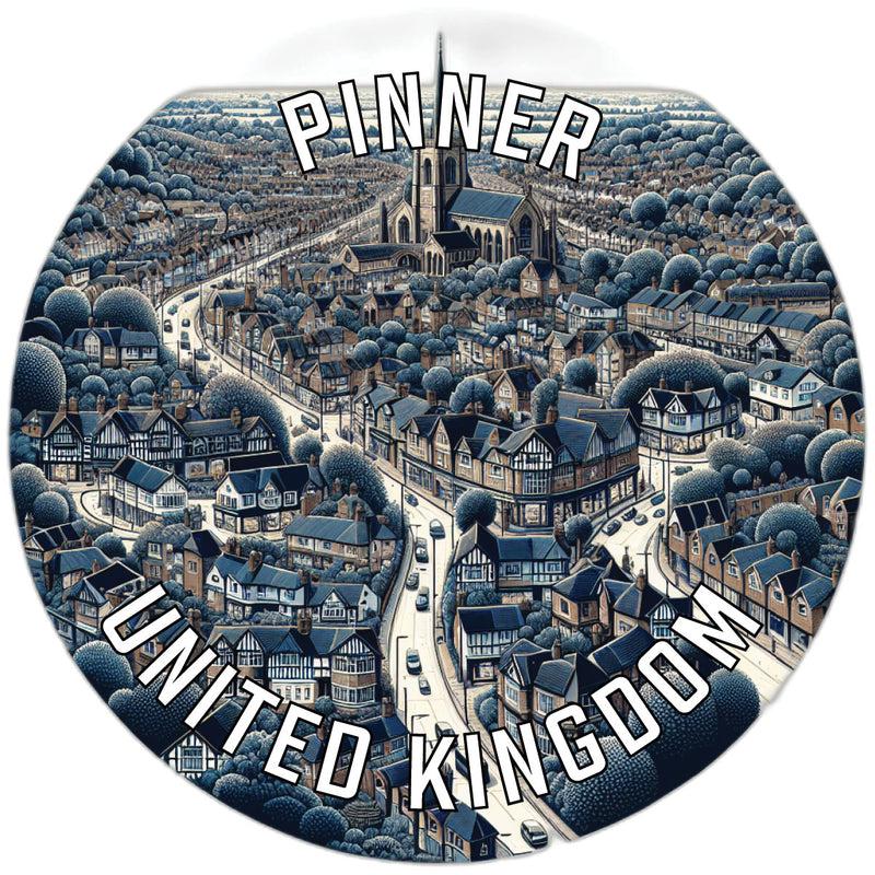 Pinner United Kingdom Souvenir Die Cut Flat Magnet 3-Inch