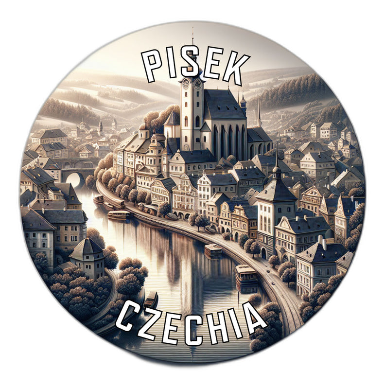 Pisek Czechia Souvenir Die Cut Flat Magnet 6-Inch
