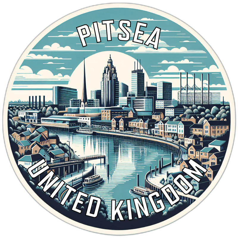 Pitsea United Kingdom Souvenir Die Cut Flat Magnet 6-Inch