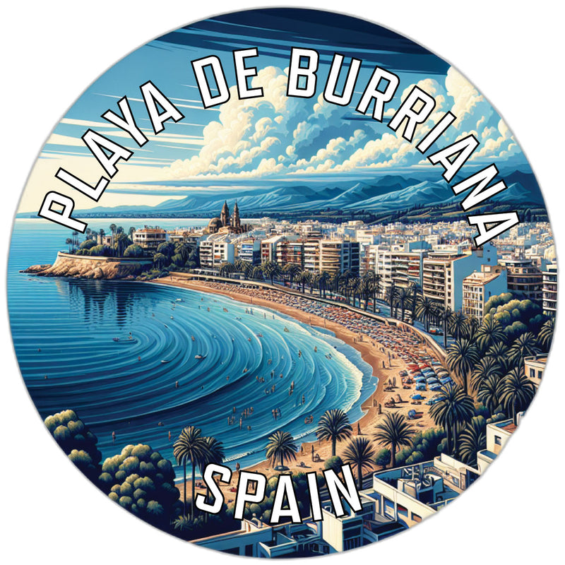 Playa de Burriana Souvenir Vinyl Decal Sticker 2-Inch