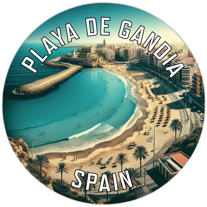 Playa de Gandia Souvenir Die Cut Flat Magnet 6-Inch