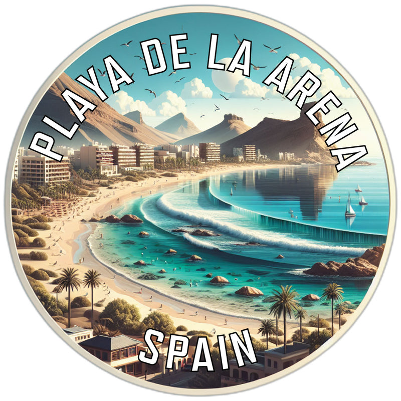 Playa de La Arena Souvenir Vinyl Decal Sticker 2-Inch