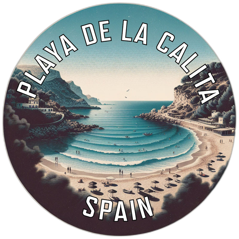 Playa de La Calita Souvenir Vinyl Decal Sticker 2-Inch