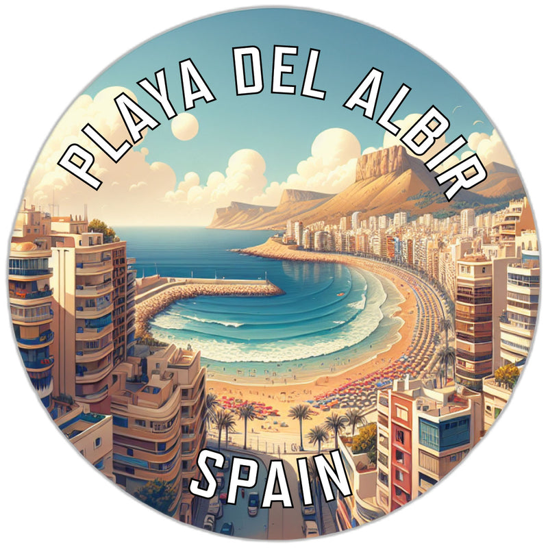 Playa del Albir Souvenir Die Cut Flat Magnet 2-Inch