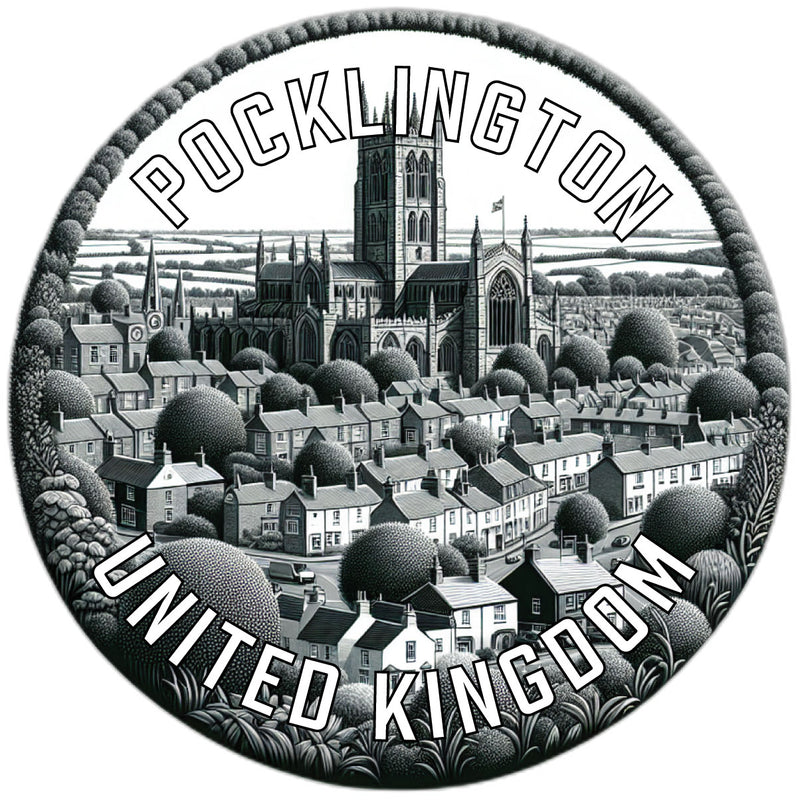 Pocklington United Kingdom Souvenir Die Cut Flat Magnet 2-Inch
