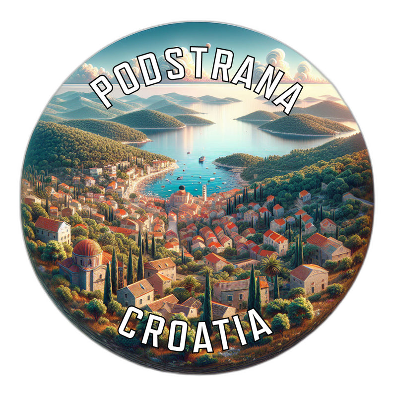 Podstrana Croatia Souvenir Die Cut Flat Magnet 2-Inch