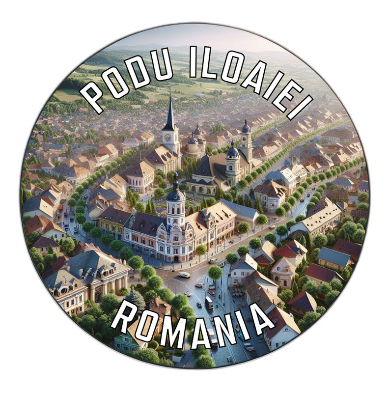 Podu Iloaiei Romania Souvenir Die Cut Flat Magnet 2-Inch