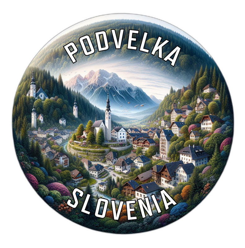 Podvelka Slovenia Souvenir Die Cut Flat Magnet 2-Inch