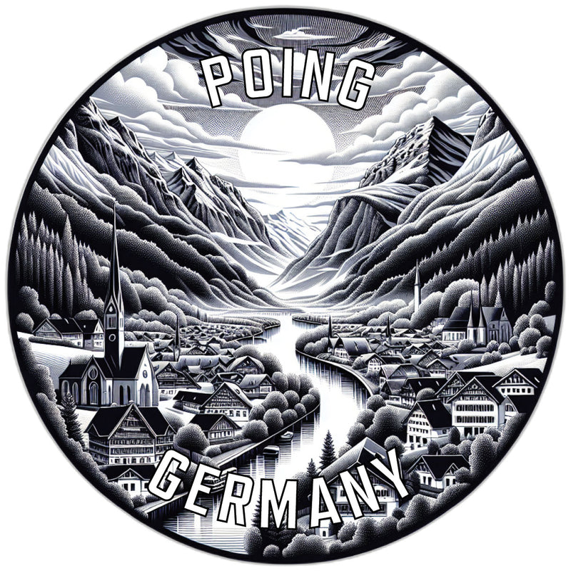 Poing Germany Souvenir Die Cut Flat Magnet 6-Inch