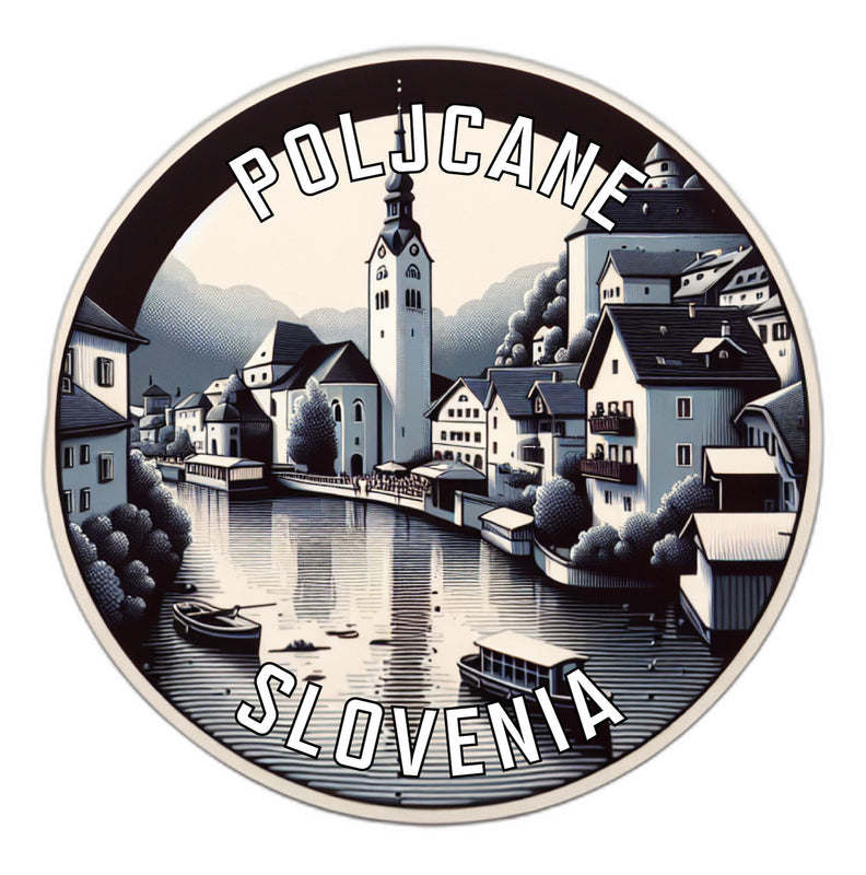 Poljcane Slovenia Souvenir Vinyl Decal Sticker 2-Inch