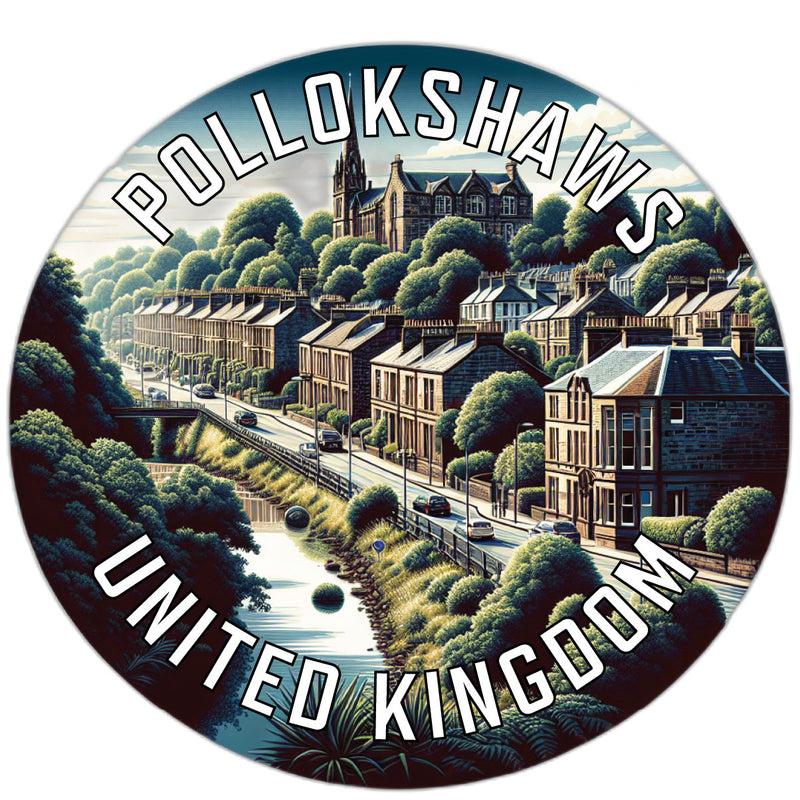 Pollokshaws United Kingdom Souvenir Die Cut Flat Magnet 2-Inch