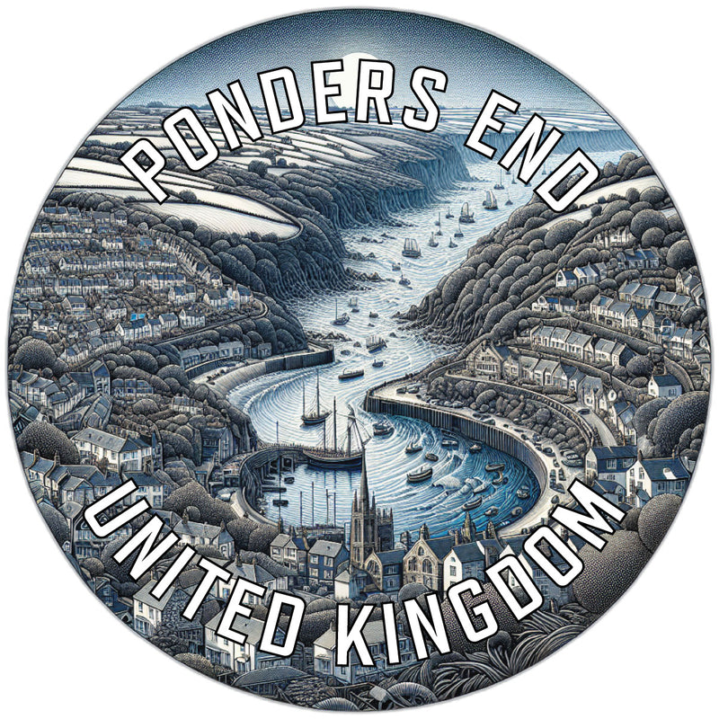 Ponders End United Kingdom Souvenir Vinyl Decal Sticker 2-Inch