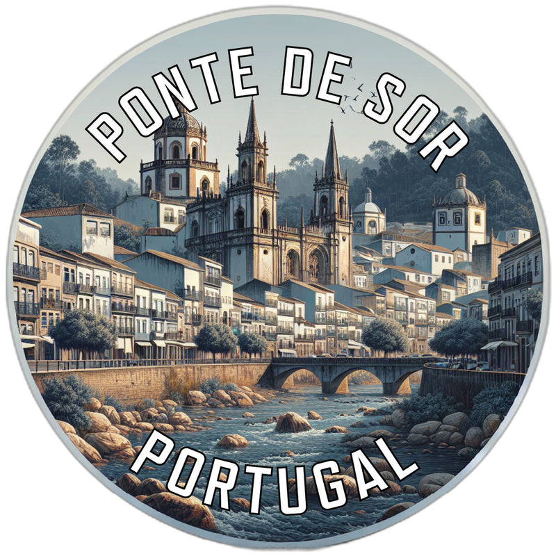 Ponte de Sor Portugal Souvenir Die Cut Flat Magnet 2-Inch