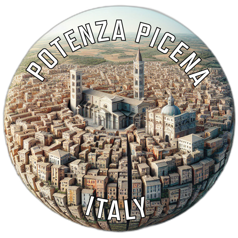 Potenza Picena Italy Souvenir Die Cut Flat Magnet 2-Inch