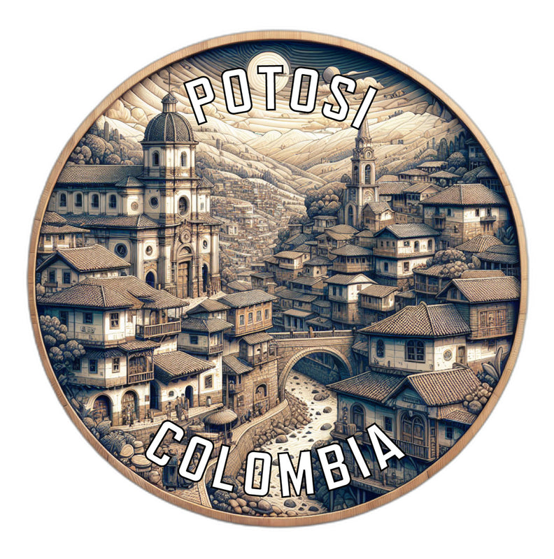 Potosi Colombia Souvenir Die Cut Flat Magnet 2-Inch