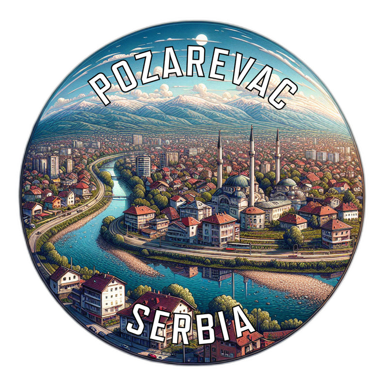 Pozarevac Serbia Souvenir Die Cut Flat Magnet 6-Inch