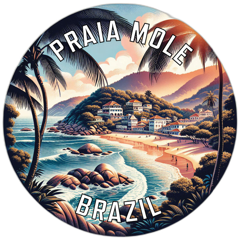 Praia Mole Souvenir Vinyl Decal Sticker 3-Inch