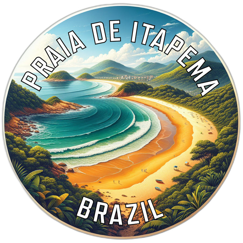 Praia de Itapema Souvenir Die Cut Flat Magnet 2-Inch