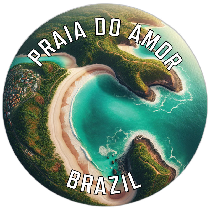 Praia do Amor Souvenir Die Cut Flat Magnet 2-Inch