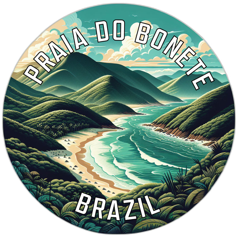 Praia do Bonete Souvenir Vinyl Decal Sticker 2-Inch