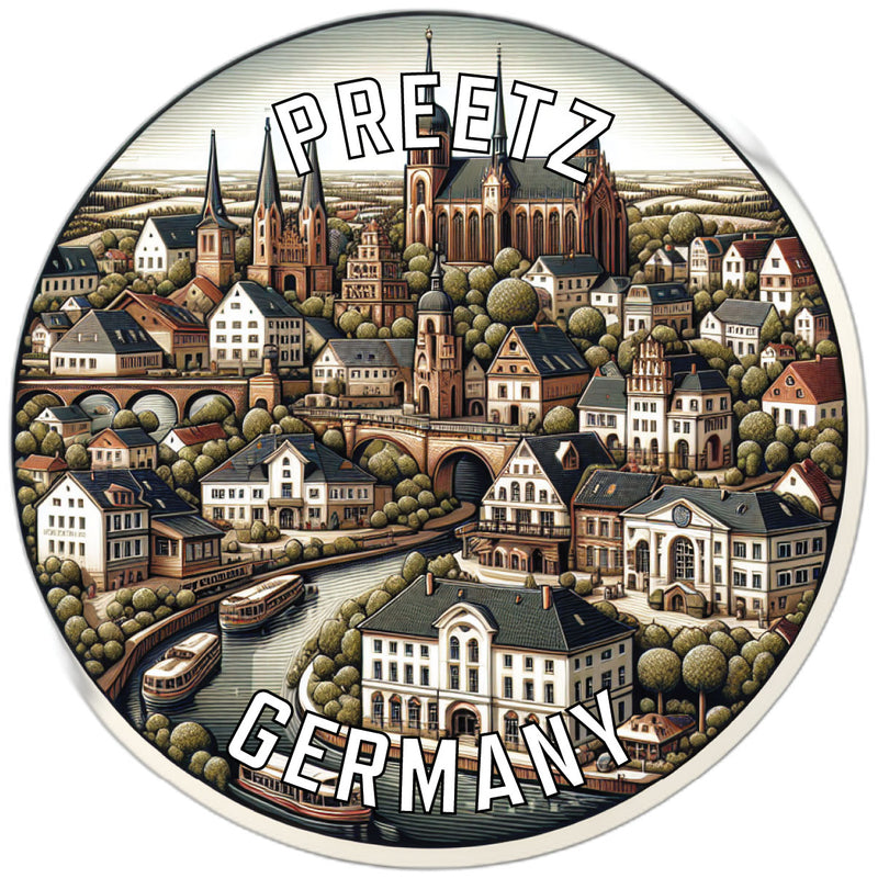 Preetz Germany Souvenir Vinyl Decal Sticker 6-Inch