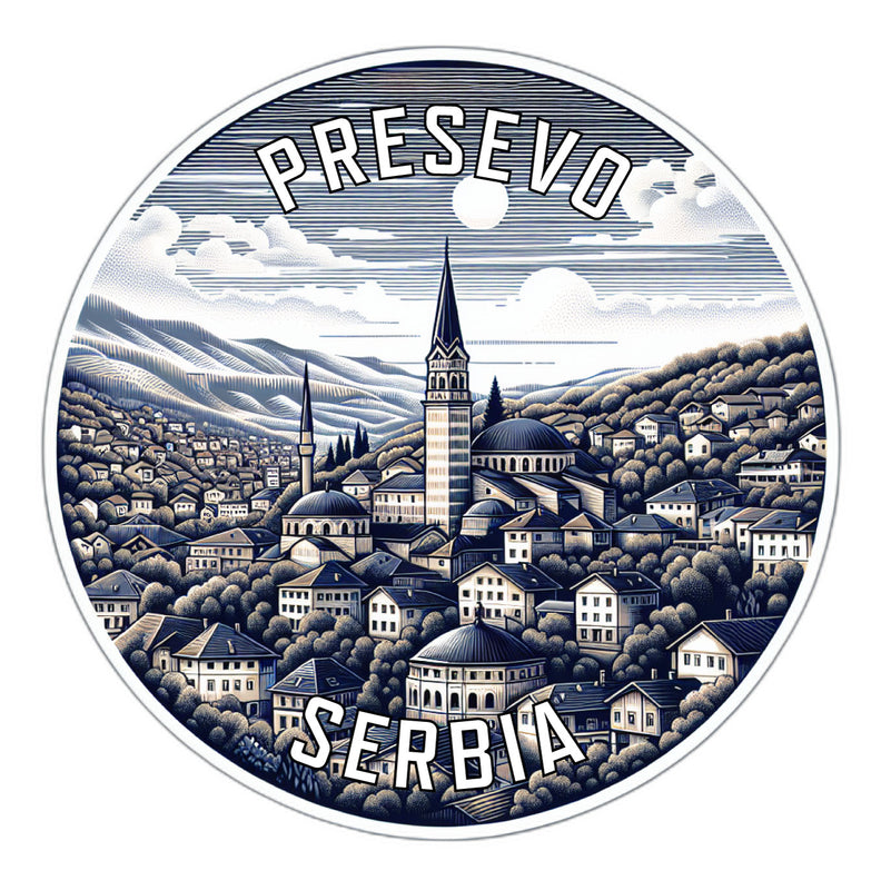 Presevo Serbia Souvenir Die Cut Flat Magnet 6-Inch