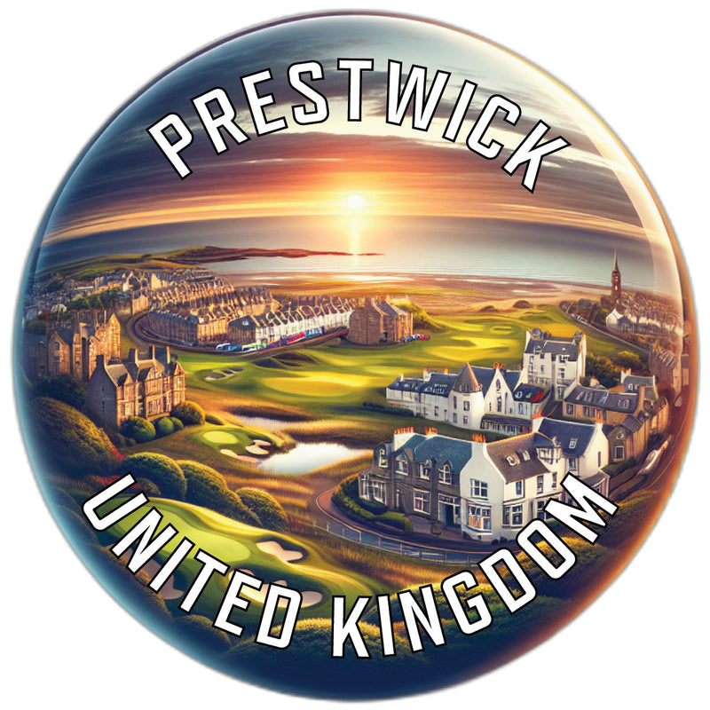 Prestwick United Kingdom Souvenir Die Cut Flat Magnet 6-Inch