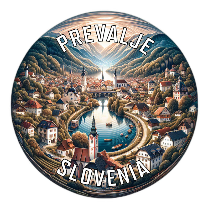 Prevalje Slovenia Souvenir Die Cut Flat Magnet 6-Inch