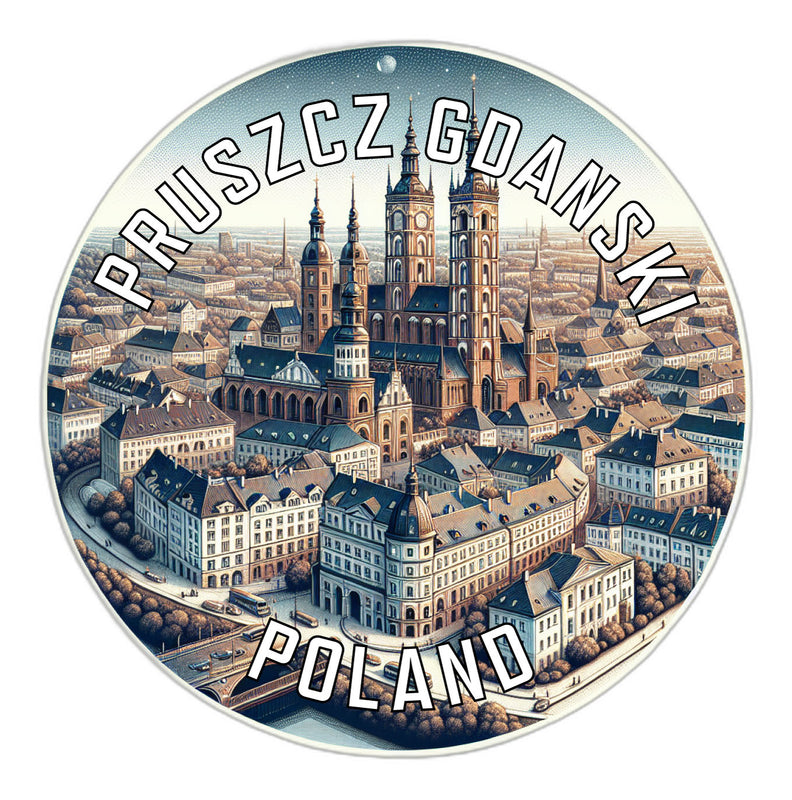 Pruszcz Gdanski Poland Souvenir Die Cut Flat Magnet 2-Inch
